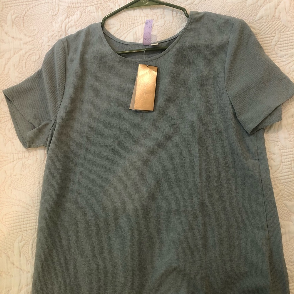 Francesca’s sage green top